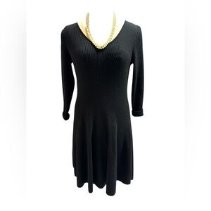 Neiman Marcus Black Cashmere Long Sleeve Dress NWT medium